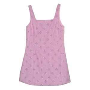 Vici Pearl Rhinestone Textured Mini Dress L NEW Pink Sparkle Stars Party